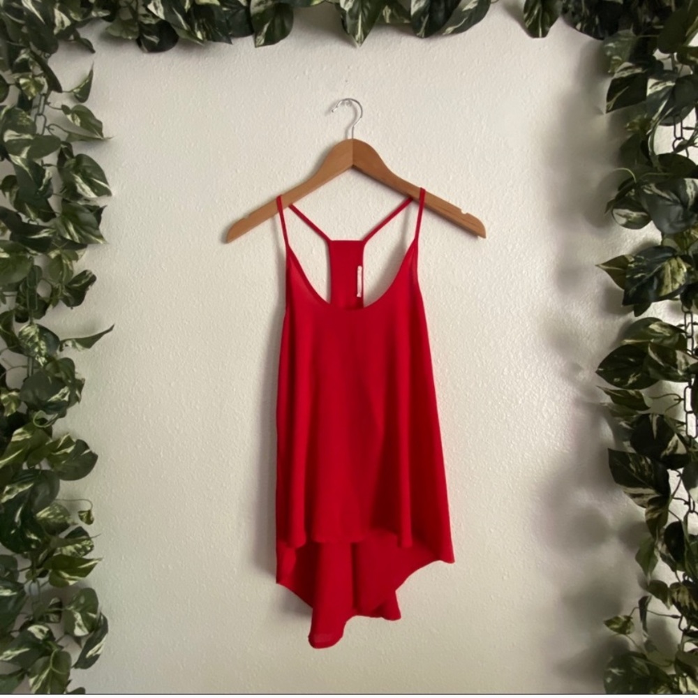 Lush Racerback Tank Top Red